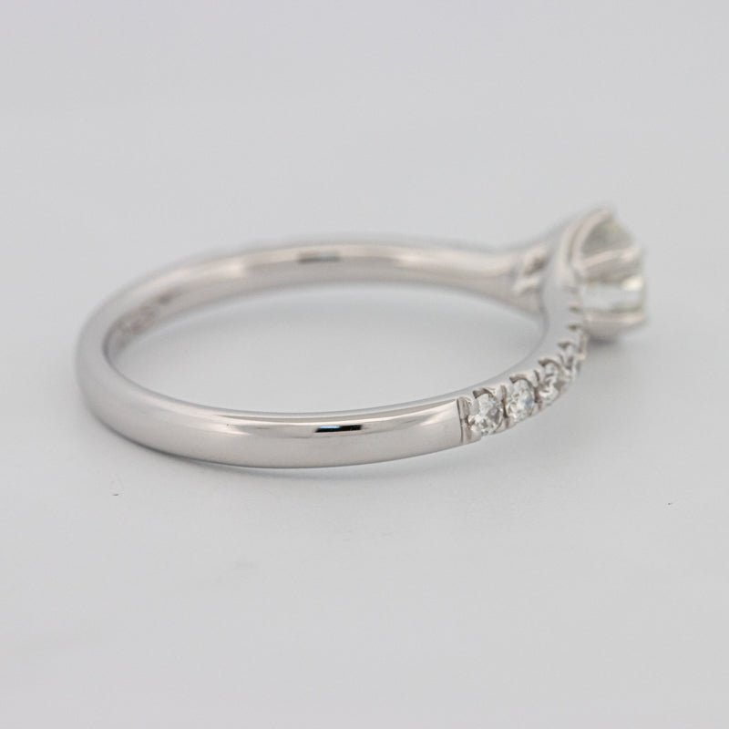 0.40 CT Round Solitaire Pavé Ring - ZIZOV DIAMONDS