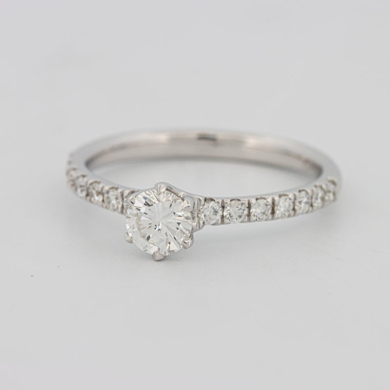 0.40 CT Round Solitaire Pavé Ring - ZIZOV DIAMONDS