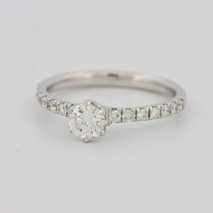 0.40 CT Round Solitaire Pavé Ring - ZIZOV DIAMONDS