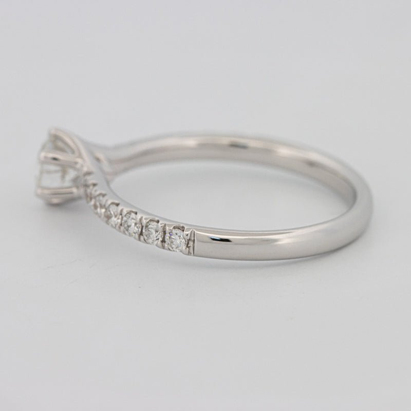 0.40 CT Round Solitaire Pavé Ring - ZIZOV DIAMONDS