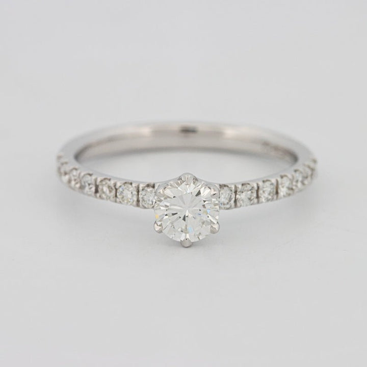 0.40 CT Round Solitaire Pavé Ring - ZIZOV DIAMONDS