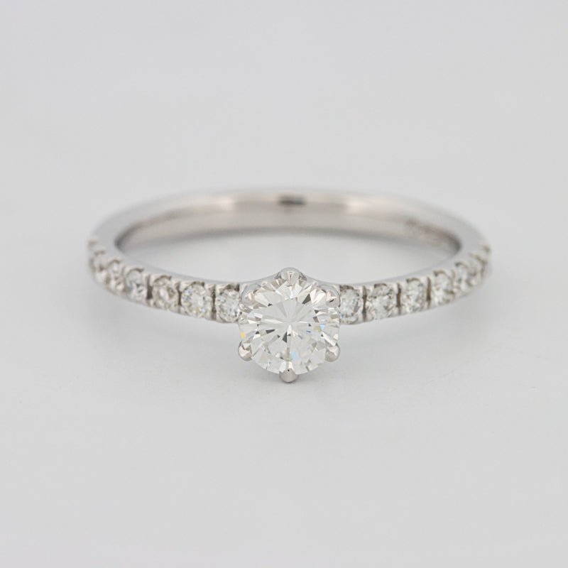 0,40 CT Runder Solitaire Pavé Ring