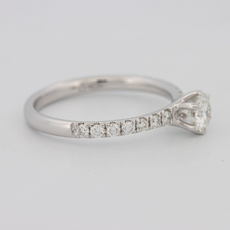 0.40 CT Round Solitaire Pavé Ring - ZIZOV DIAMONDS