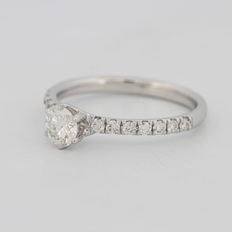 0.40 CT Round Solitaire Pavé Ring - ZIZOV DIAMONDS