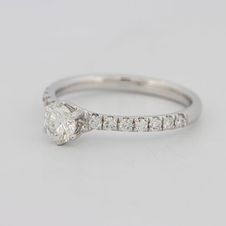 0.40 CT Round Solitaire Pavé Ring - ZIZOV DIAMONDS