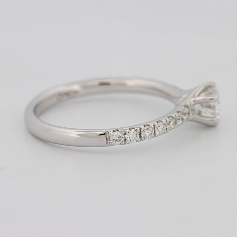 0.40 CT Round Solitaire Pavé Ring - ZIZOV DIAMONDS