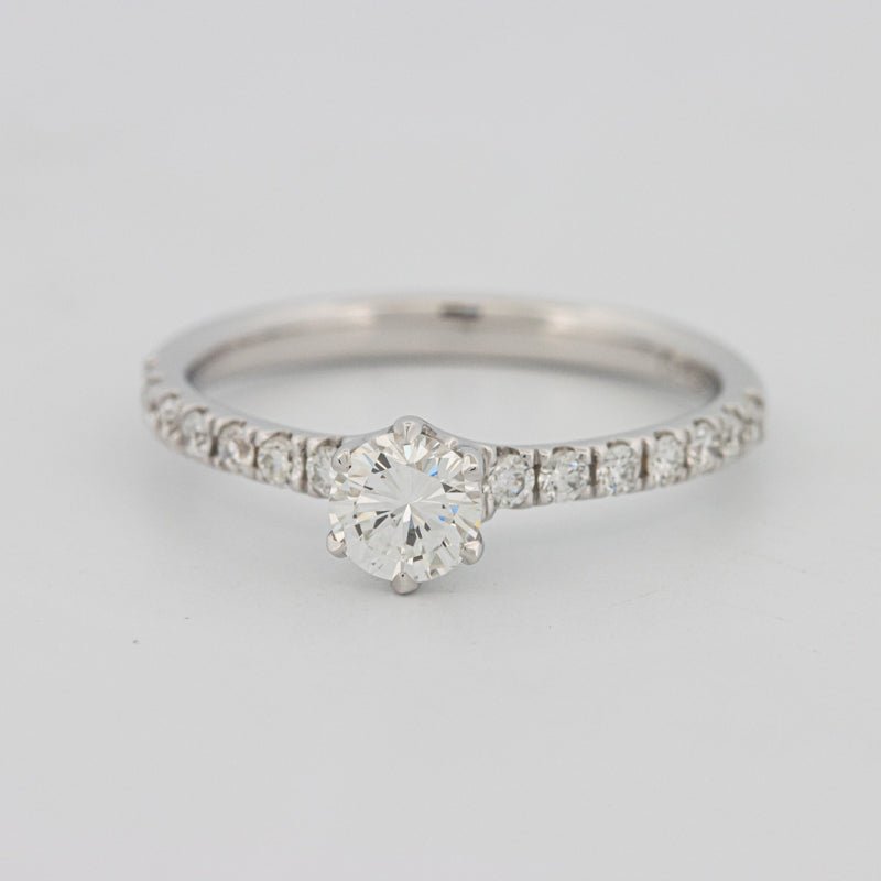 0.40 CT Round Solitaire Pavé Ring - ZIZOV DIAMONDS