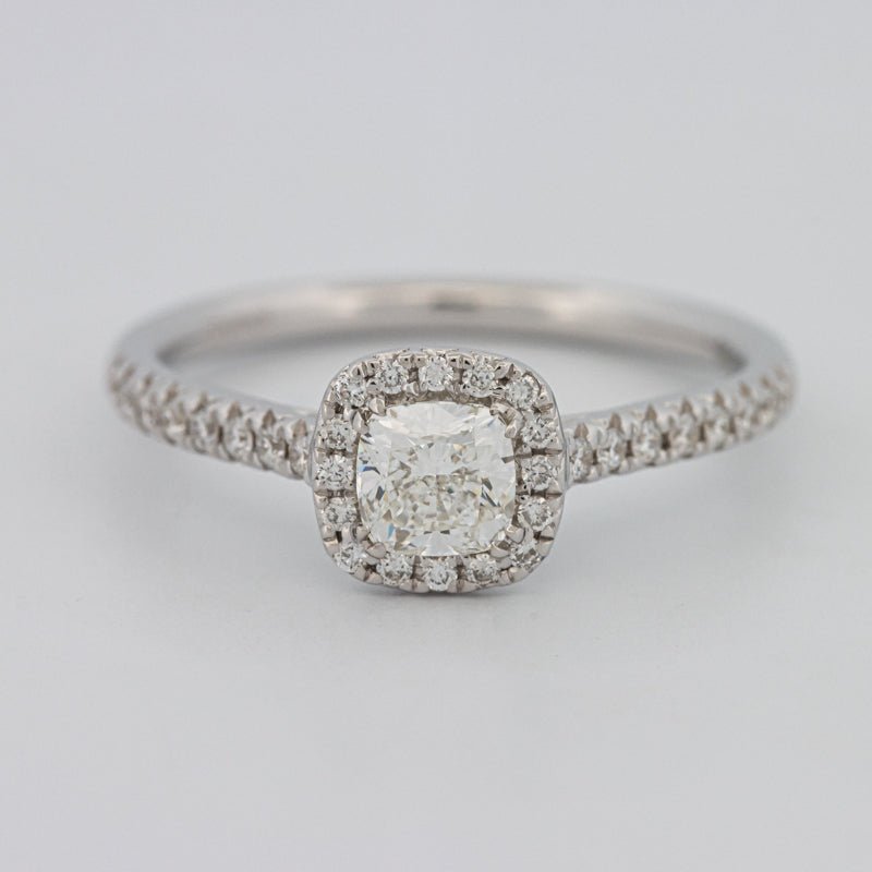 0.50 CT Halo Solitaire me prerje Cushion