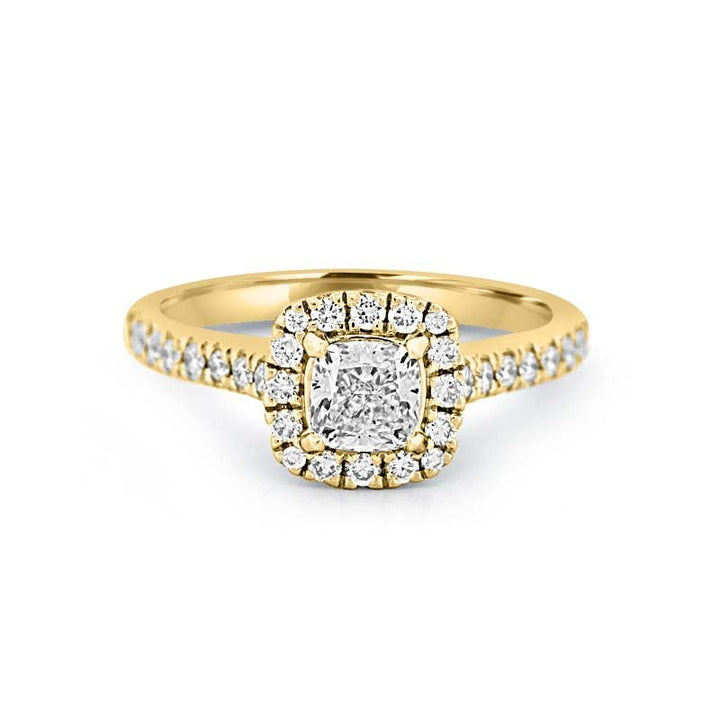 0.50 CT Cushion Cut Halo Solitaire - ZIZOV DIAMONDS