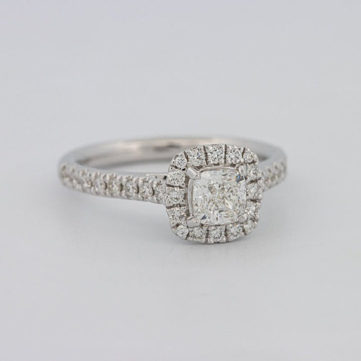 0.50 CT Cushion Cut Halo Solitaire - ZIZOV DIAMONDS