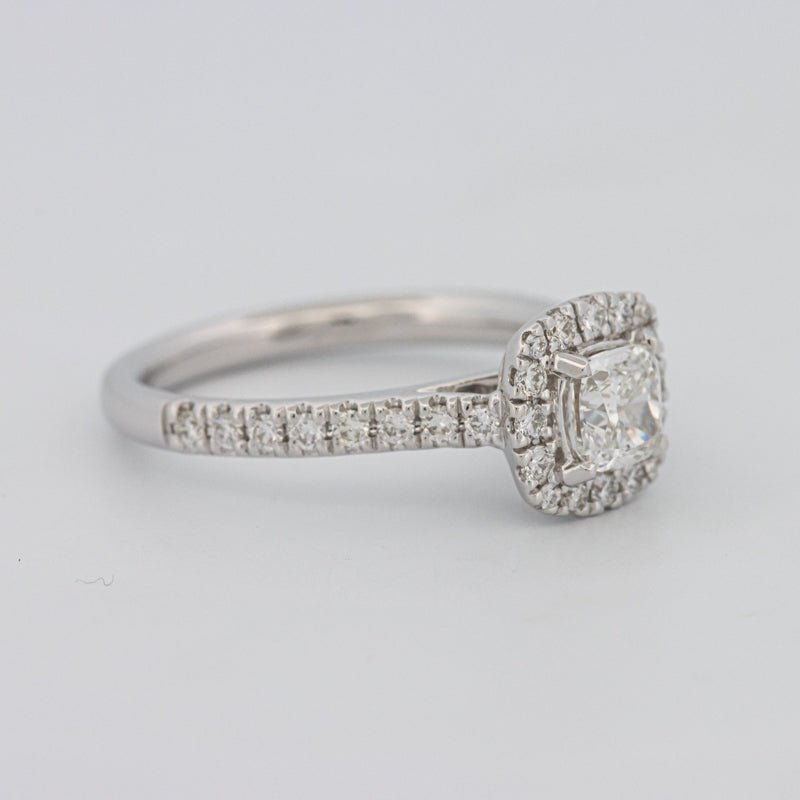0.50 CT Cushion Cut Halo Solitaire - ZIZOV DIAMONDS