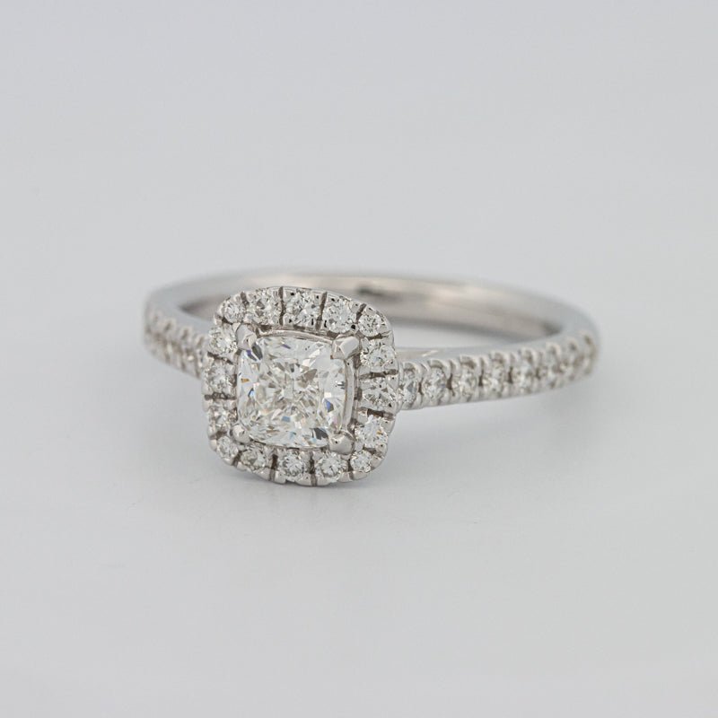 0.50 CT Cushion Cut Halo Solitaire - ZIZOV DIAMONDS