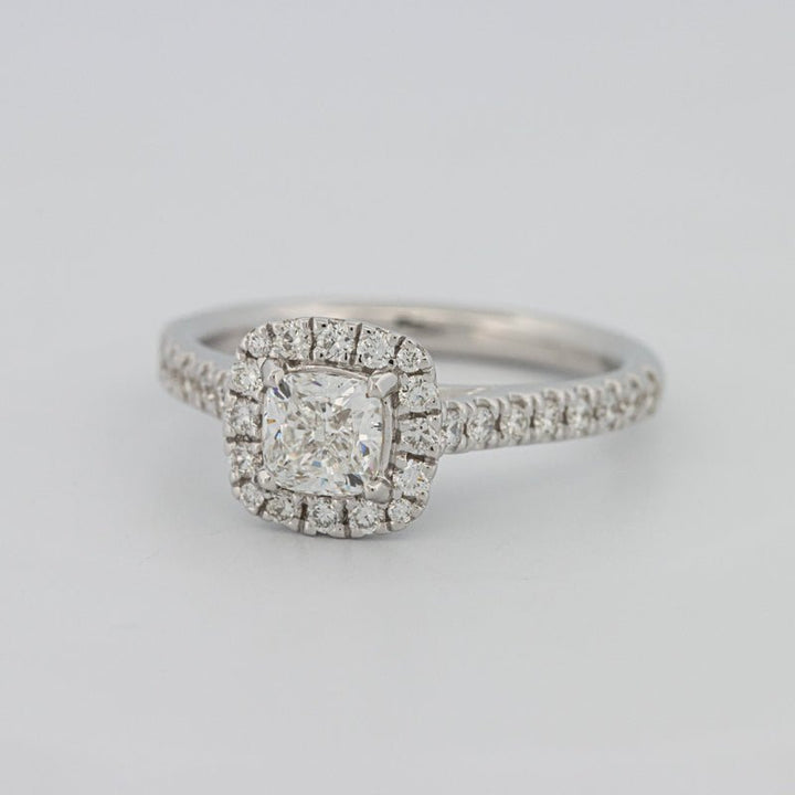 0.50 CT Cushion Cut Halo Solitaire - ZIZOV DIAMONDS