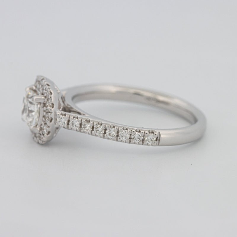 0.50 CT Cushion Cut Halo Solitaire - ZIZOV DIAMONDS