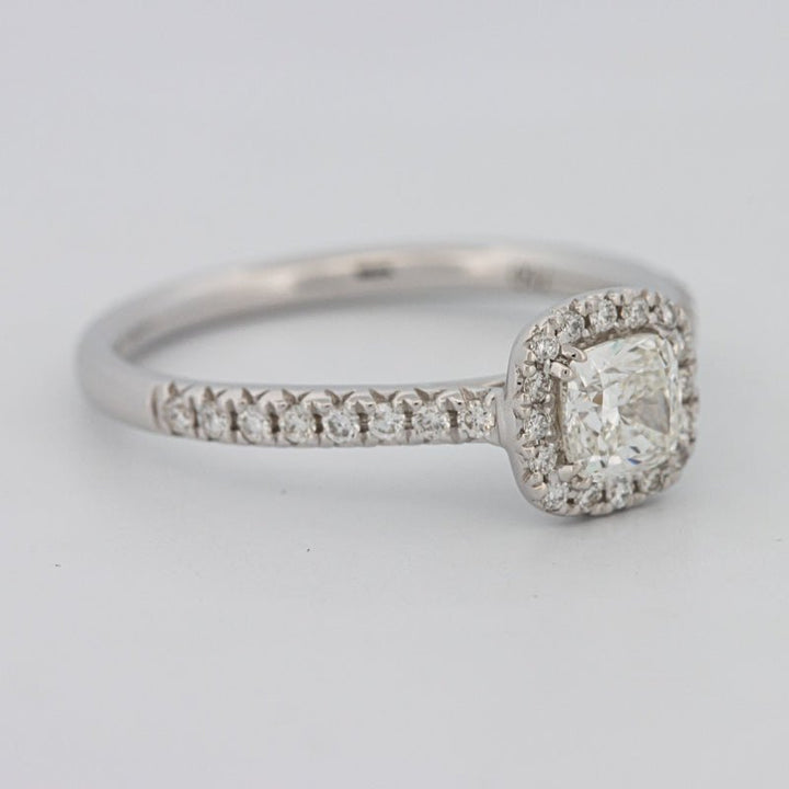 0.50 CT Cushion Cut Halo Solitaire - ZIZOV DIAMONDS