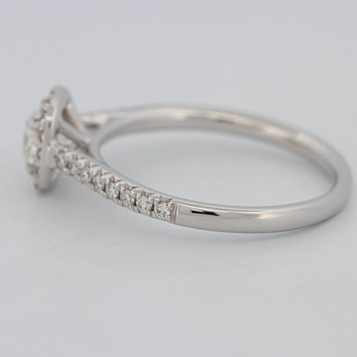 0.50 CT Cushion Cut Halo Solitaire - ZIZOV DIAMONDS