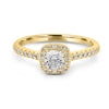 0.50 CT Cushion Cut Halo Solitaire - ZIZOV DIAMONDS