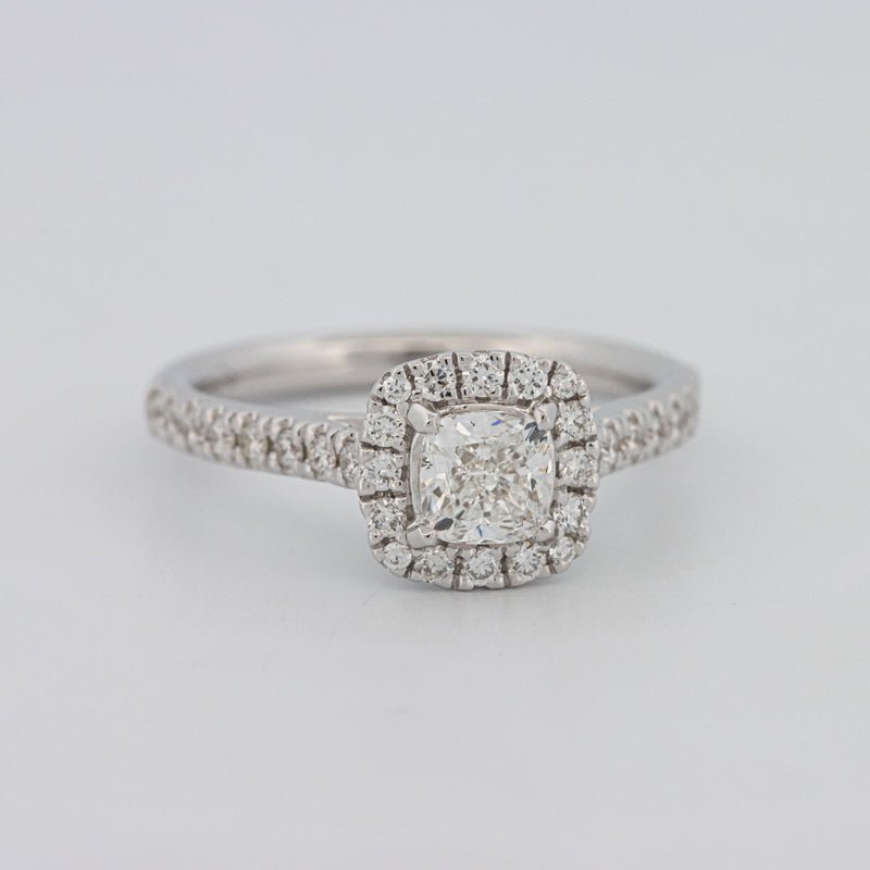 0.50 CT Cushion Cut Halo Solitaire - ZIZOV DIAMONDS