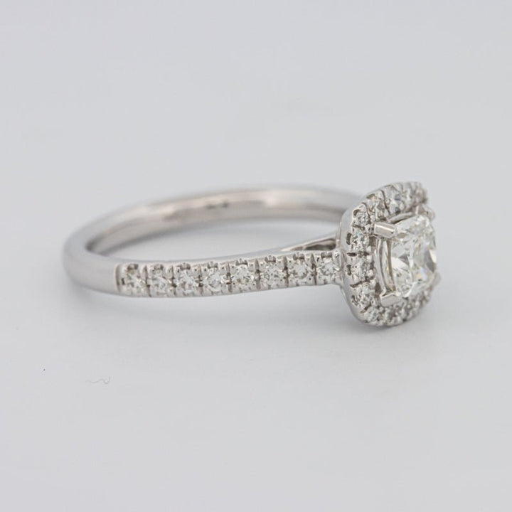 0.50 CT Cushion Cut Halo Solitaire - ZIZOV DIAMONDS
