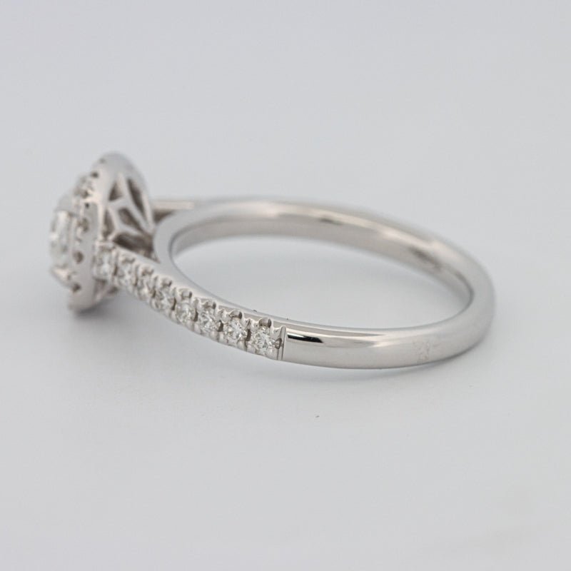 0.50 CT Cushion Cut Halo Solitaire - ZIZOV DIAMONDS