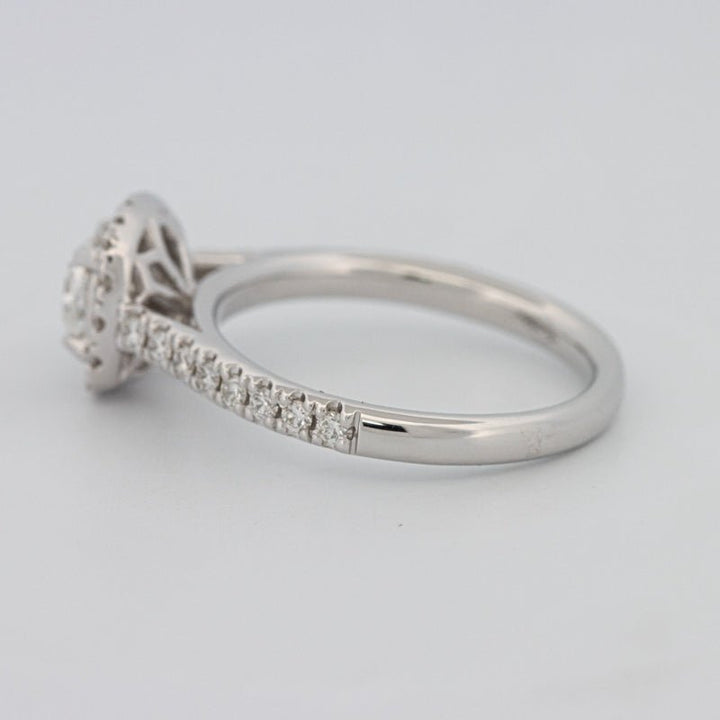 0.50 CT Cushion Cut Halo Solitaire - ZIZOV DIAMONDS