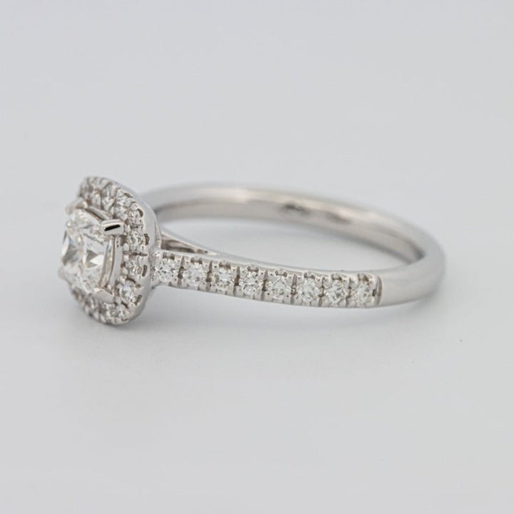 0.50 CT Cushion Cut Halo Solitaire - ZIZOV DIAMONDS