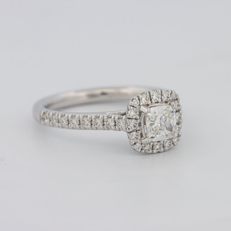 0.50 CT Cushion Cut Halo Solitaire - ZIZOV DIAMONDS