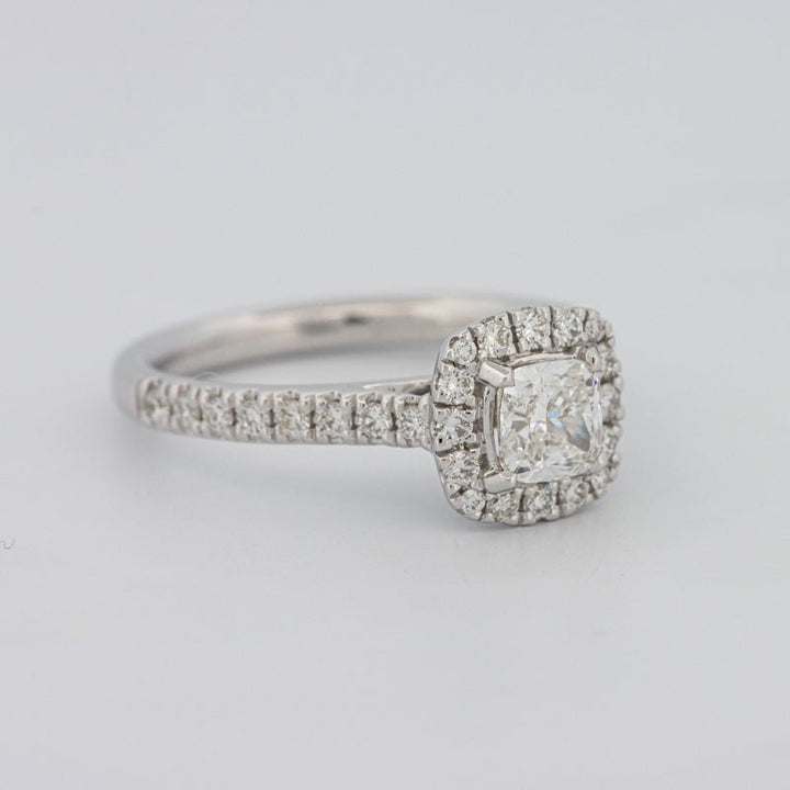 0.50 CT Cushion Cut Halo Solitaire - ZIZOV DIAMONDS