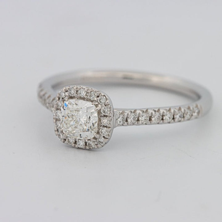 0.50 CT Cushion Cut Halo Solitaire - ZIZOV DIAMONDS