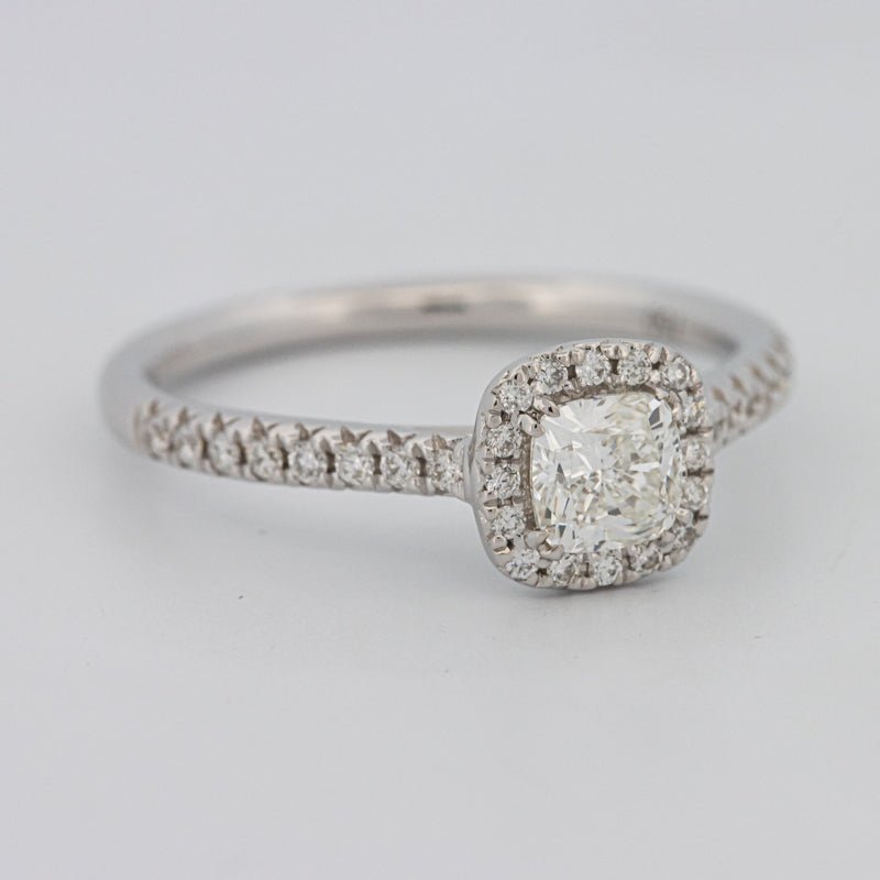 0.50 CT Cushion Cut Halo Solitaire - ZIZOV DIAMONDS