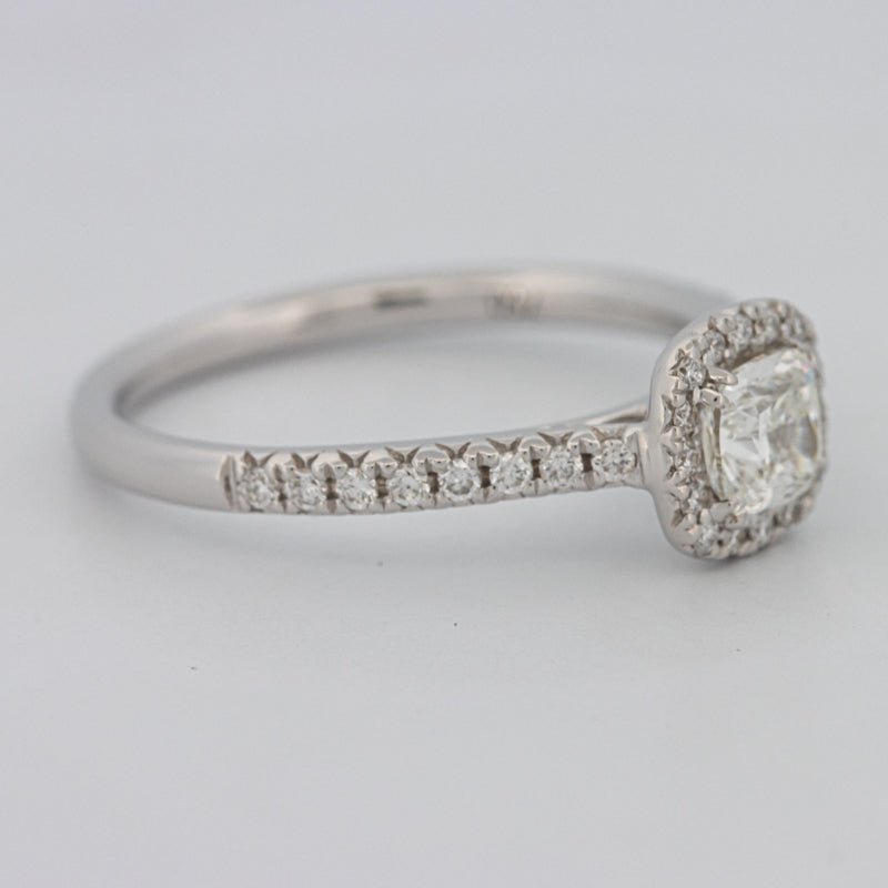 0.50 CT Cushion Cut Halo Solitaire - ZIZOV DIAMONDS