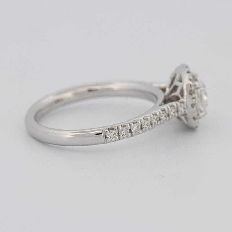 0.50 CT Cushion Cut Halo Solitaire - ZIZOV DIAMONDS