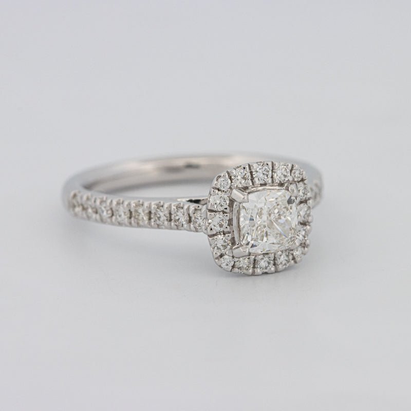 0.50 CT Cushion Cut Halo Solitaire - ZIZOV DIAMONDS