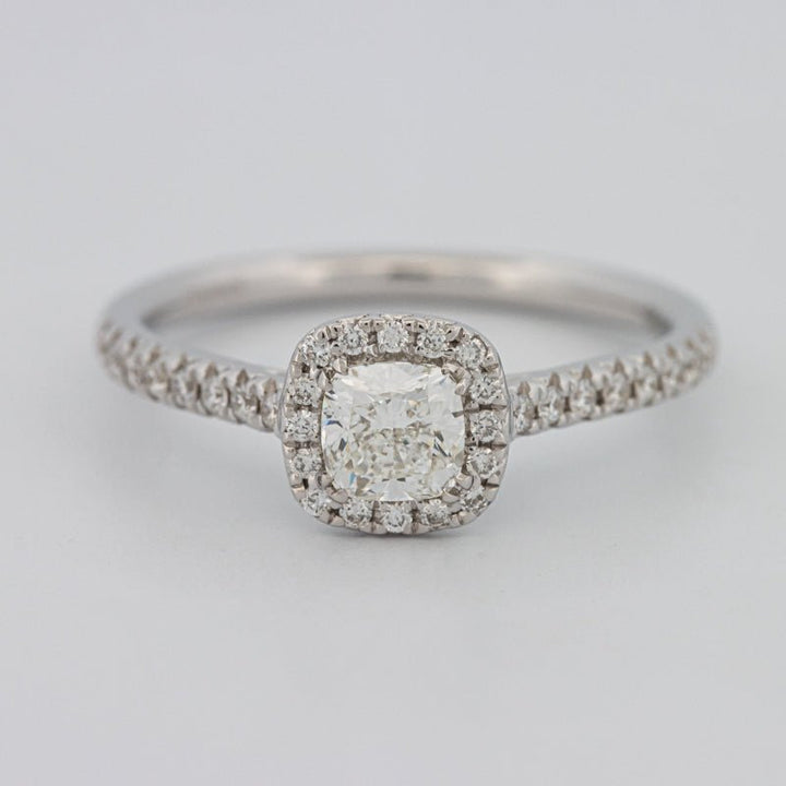 0.50 CT Cushion Cut Halo Solitaire - ZIZOV DIAMONDS
