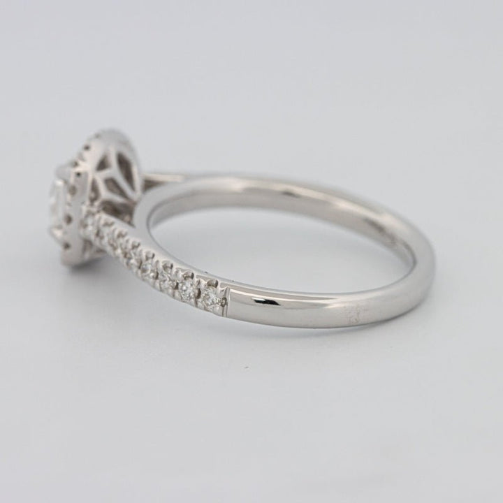 0.50 CT Cushion Cut Halo Solitaire - ZIZOV DIAMONDS