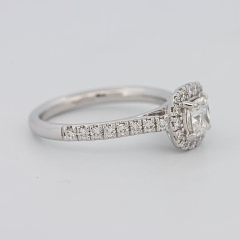 0.50 CT Cushion Cut Halo Solitaire - ZIZOV DIAMONDS