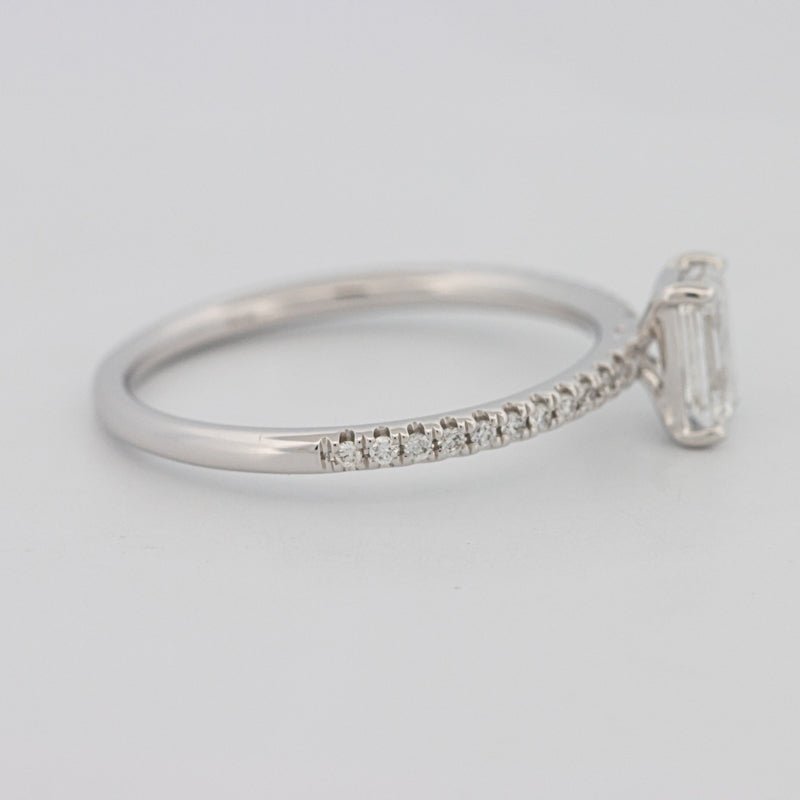 0.50 CT Emerald Solitaire Pavé Ring - ZIZOV DIAMONDS