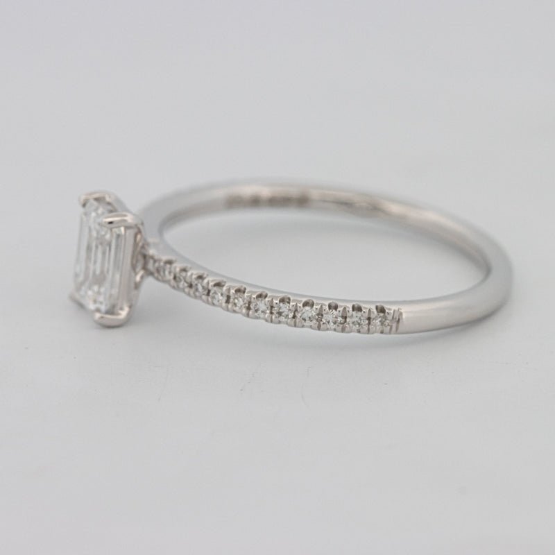 0.50 CT Emerald Solitaire Pavé Ring - ZIZOV DIAMONDS