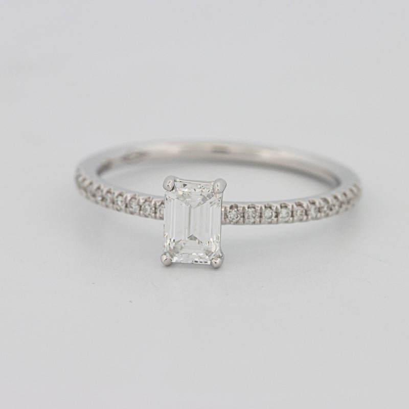 0.50 CT Emerald Solitaire Pavé Ring - ZIZOV DIAMONDS