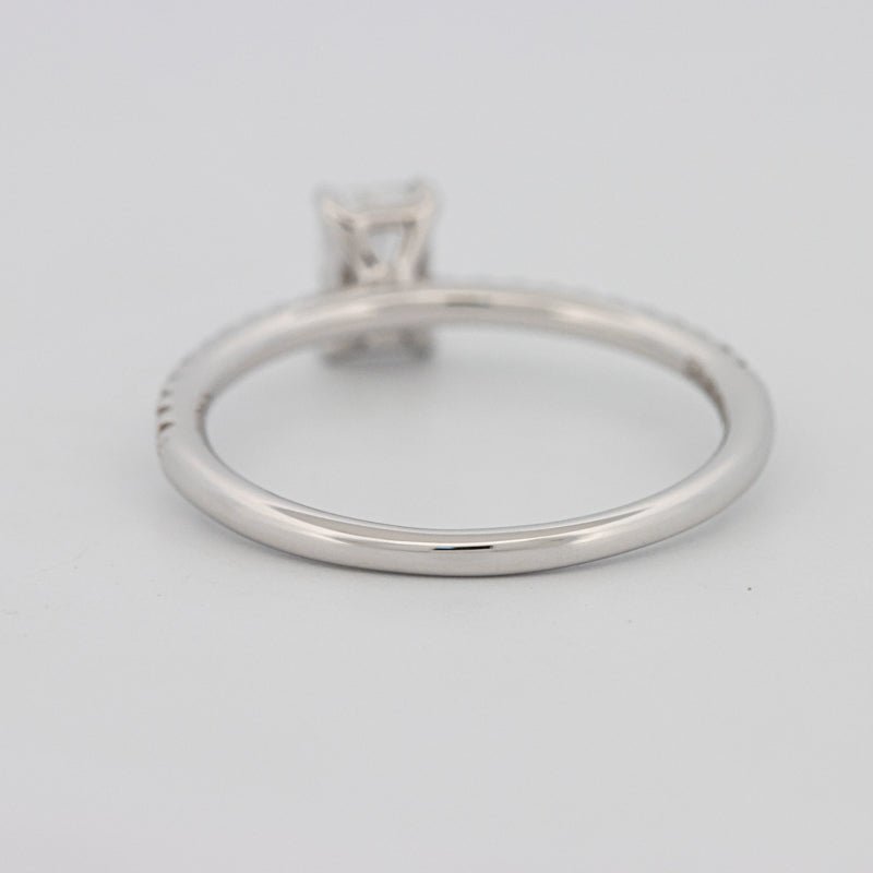 0.50 CT Emerald Solitaire Pavé Ring - ZIZOV DIAMONDS