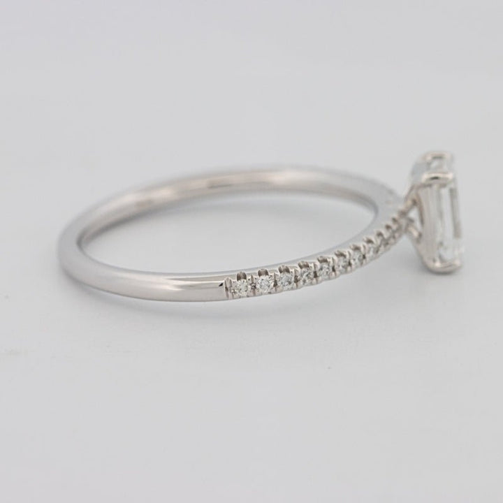 0.50 CT Emerald Solitaire Pavé Ring - ZIZOV DIAMONDS