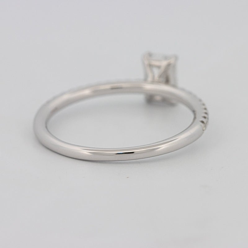 0.50 CT Emerald Solitaire Pavé Ring - ZIZOV DIAMONDS