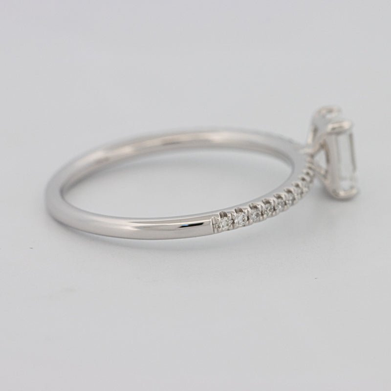 0.50 CT Emerald Solitaire Pavé Ring - ZIZOV DIAMONDS