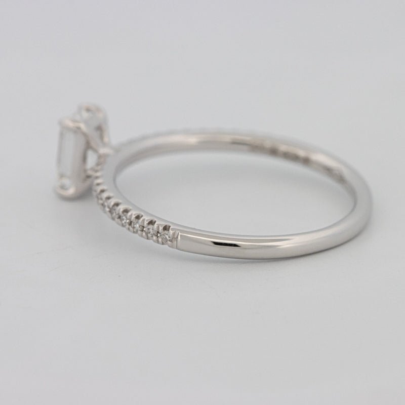 0.50 CT Emerald Solitaire Pavé Ring - ZIZOV DIAMONDS