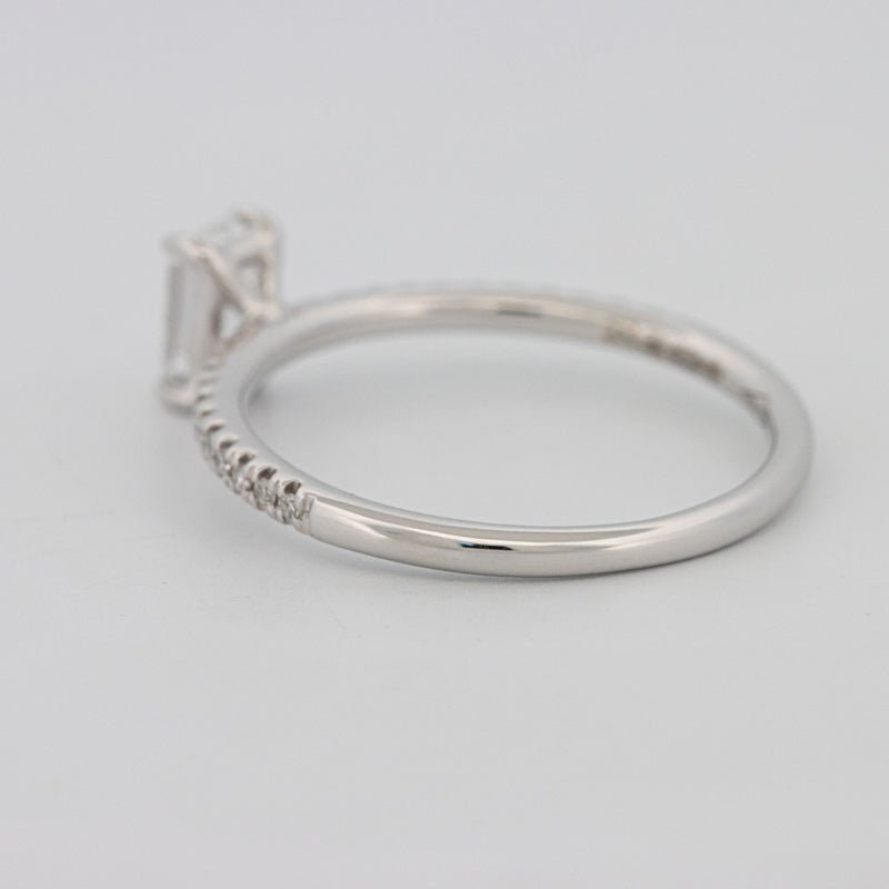 0.50 CT Emerald Solitaire Pavé Ring - ZIZOV DIAMONDS