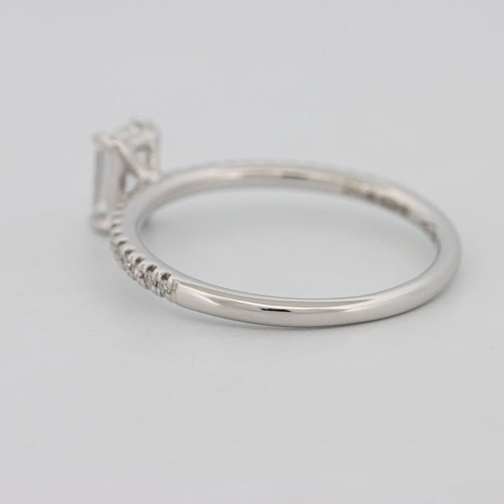 0.50 CT Emerald Solitaire Pavé Ring - ZIZOV DIAMONDS