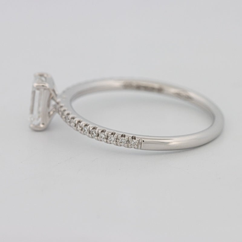 0.50 CT Emerald Solitaire Pavé Ring - ZIZOV DIAMONDS