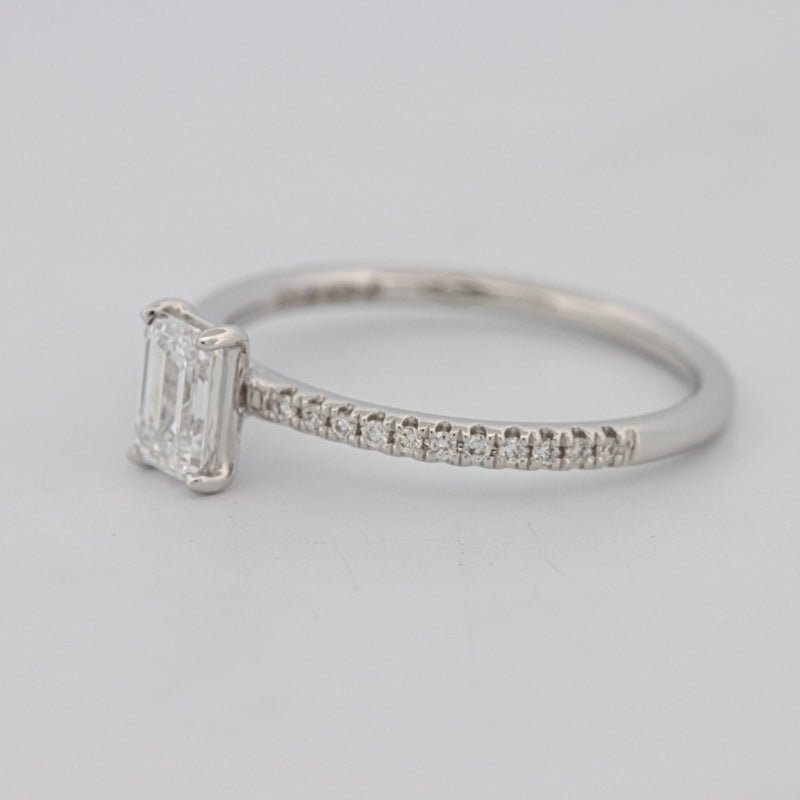 0.50 CT Emerald Solitaire Pavé Ring - ZIZOV DIAMONDS