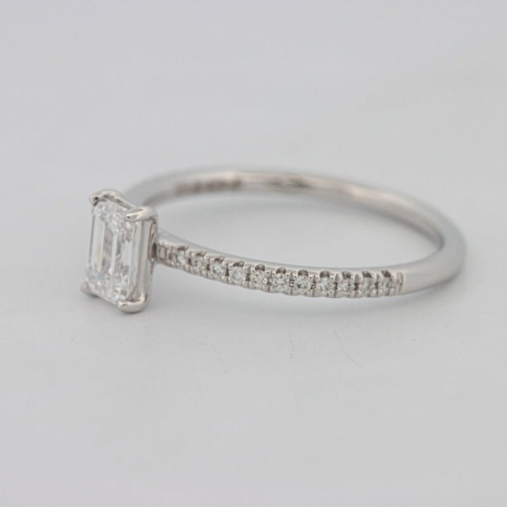 0.50 CT Emerald Solitaire Pavé Ring - ZIZOV DIAMONDS