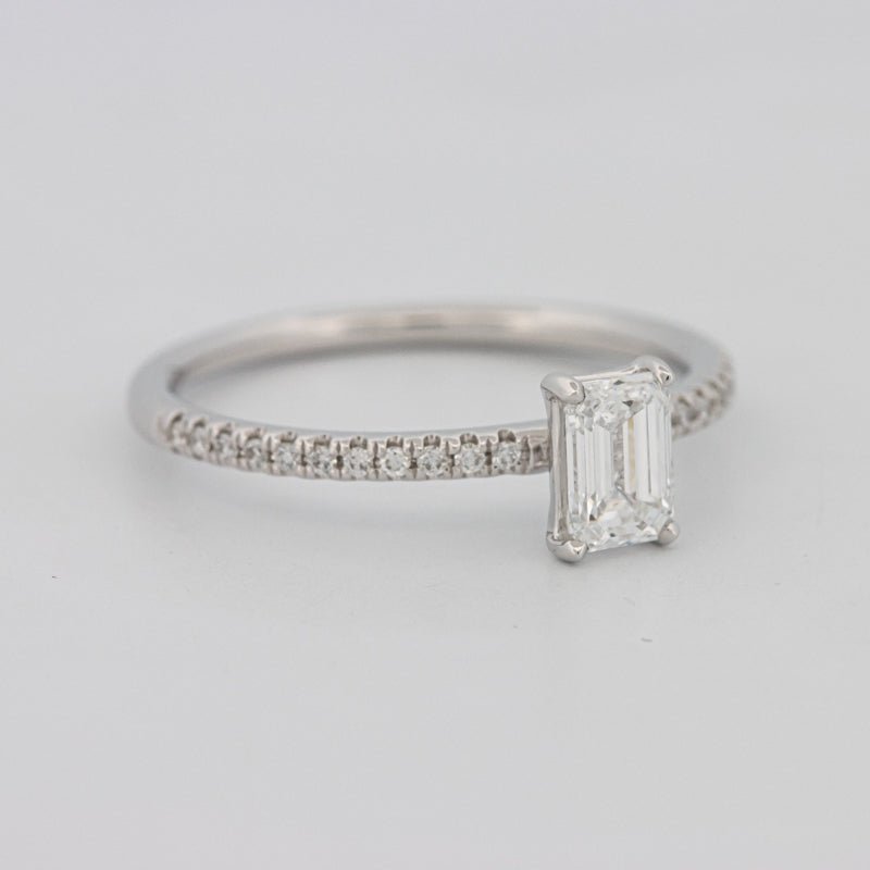 0.50 CT Emerald Solitaire Pavé Ring - ZIZOV DIAMONDS